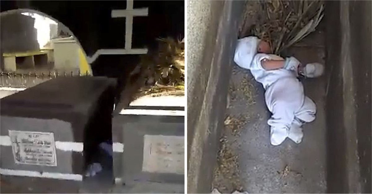 Escucharon Un Quejido En El Cementerio Y Encontraron A Un Bebé Entre
